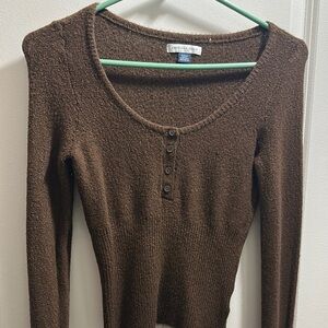 American Eagle Outfitters Chocolate Brown Sweater